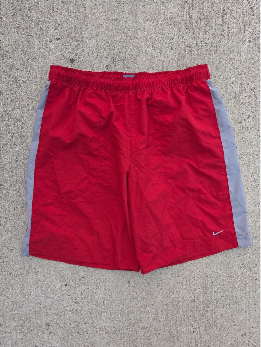 Vintage Y2K Nike Swim Silver Tag Shorts Swim Board Trunks Sz XL Embroidered